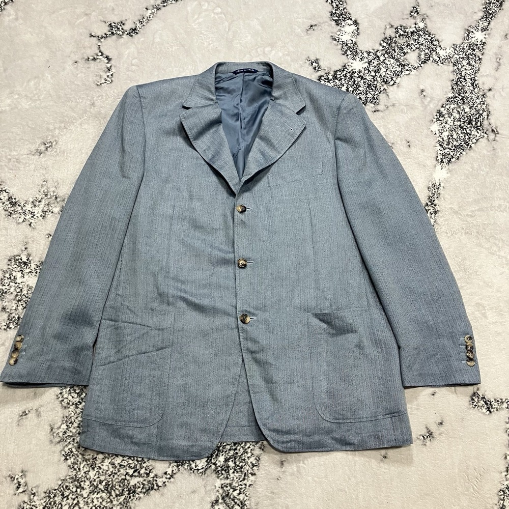 Canali Cashmere Blend Sport Coat Blazer Gray Mens‎ 54R US 44R Made in Italy